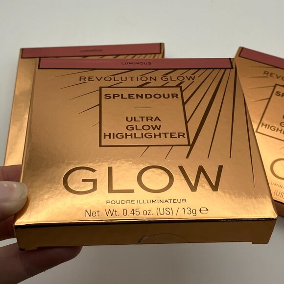 Pack Of 3 Revolution Luminous Ultra Glow Makeup Splendour Highlighter - Picture 5 of 6